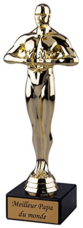 geschenke-fabrik Trophée/Cadeau Meilleur Papa du Monde - 24 cm