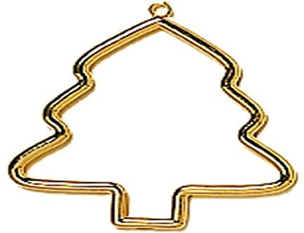 Vervaco Tree Shaped Frame, Plastic, Gold, 9 x 8 cm