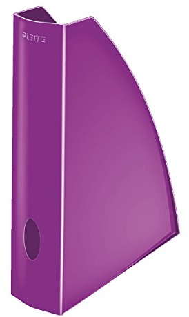 Leitz Stehsammler, A4, 6er Pack, Zur Aufbewahrung von Dokumenten und Zeitschriften, Mit Griffloch, Violett, WOW, 52771062