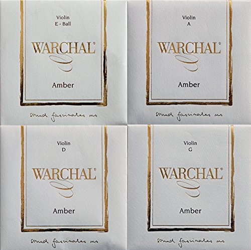 Warchal Amber Violin String Set with E Ball End