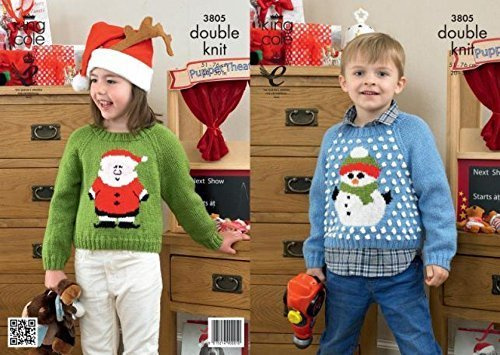 King Cole DK Knitting Pattern - 3805 Christmas Sweaters by King Cole - King Cole Patterns