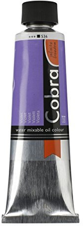 Cobra Artist Couleurs à l'huile mélangeables à l'eau - Violet 536 - Tube de 40 ml - Qualité artiste - Haute résistance à la lumière - Sans solvants