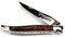 Laguiole en Aubrac Taschenmesser L0712WCIF 12 cm Doppelplatine, Griffschalen Eisenholz, Klinge 10 cm glänzend, Backen glänzend
