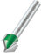 Trend CraftPro Two Flute Chamfer Router Cutter Bit, 1/4 Inch Shank, 12.7mm Cut Diameter & 45 Degree V Groove, Tungsten Carbide, Tipped, C044X1/4TC