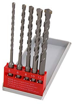 Neilsen CT2998 5pc SDS Plus Drill Bit Set – High-Speed Steel Bits for Concrete and Masonry Drilling