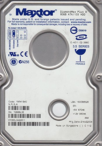 Maxtor 6Y080L0, Code YAR41BW0, NMGA, 80GB IDE 3.5 Festplatte