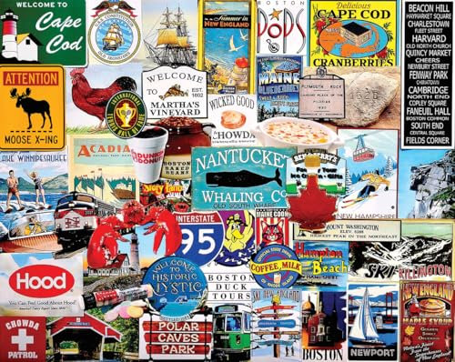 White Mountain 1144PZ - Karvon: Ich liebe Neu-England - 1000 Teile Puzzle