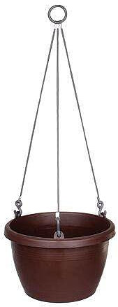 Plastkon Bacs à Fleurs Suspendu ntöpfe Fleurs avec réserve Marina Diamètre 25 cm Marron