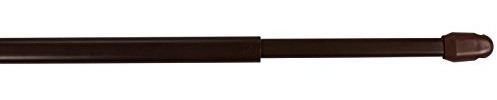 Vitragenstangen ausziehbar braun, 2 Stück, 80 – 140 cm
