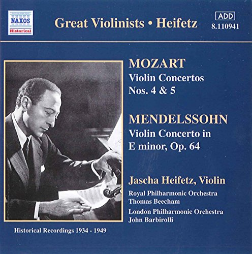 Violin Concertos: Mozart Nos 4 & 5, Mendelssohn in E min.
