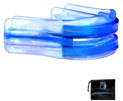 Brain Pad LoPro weiblich doppelt kaschiert Zahnschutz für Erwachsene (blau/transparent)
