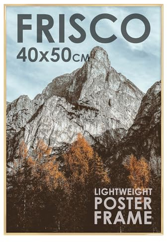 Kenro Frisco Series Gold Photo Frame 20x16” / 40x50cm Wall Hanging with Glass Front – FR4050G