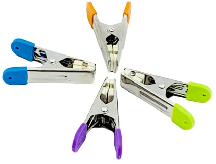 Set di 40 pani per bucato in acciaio inox di BuyElegant con Soft Grip / pad in plastica per mantenere tessuti delicati, super resistenti, antiruggine, infrangibili, robusti per linee di lavaggio pesanti, 8 cm di lunghezza