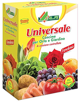AL.FE CONCIME Universale Concime Universale granulareper orto e Fiori. Nutre Completamente Le Piante Fino a 4 Mesi. 1 kg