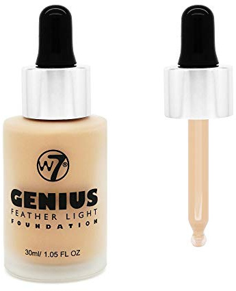 W7 Genius Feather True Beige Light Make Up Foundation, 30 ml