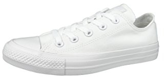 Converse Herren All Star Ox White Monochrome Sneaker, 137 White White Silver, 39.5 EU