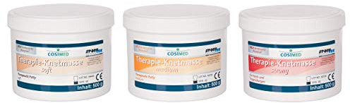 cosiMed Therapie-Knetmasse Therapieknete Therapie Knete 500 g Set, 3-tlg
