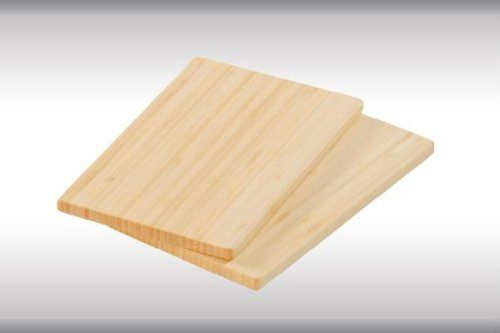 Kesper - Tagliere da colazione, 2 pezzi, chiaro, in bambù, 230 x 150 x 10 mm