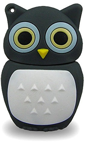 818-TEch No13700080032 Hi-Speed 2.0 clé USB 32Go Hibou Oiseau Eagle Owl 3D Gris