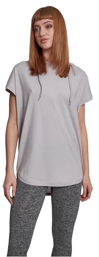 Urban Classics Women's Ladies Sleeveless Terry Hoody Sweatshirt, Grey (Grau), (Size: Large)