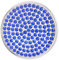 Morella Damen Coin Glitzersteine Royalblau 33 mm