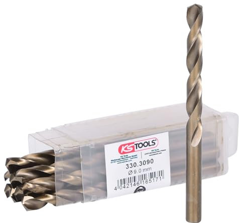 KS Tools 330.3090 Lot de 10 Forets HSS-CO au cobalt 9 mm