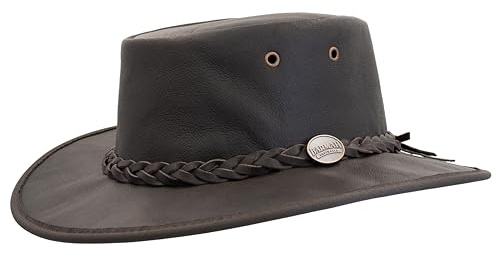Barmah Squashy Sundowner Kangaroo Westernhut Herren - Made in Australia Stockman Outdoorhut Känguru mit Lederband, Einfass Frühling-Sommer Herbst-Winter Frühjahr Sommer Herbst Winter