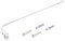 Liedeco Gardinenstange mit Schwenkarm Weiss 060-100 cm ausziehbar