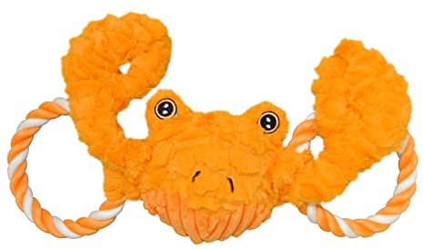 Jolly Pets Tug-A-Mals Crab Dog Toy, Medium
