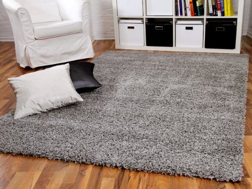 Pergamon Hochflor Langflor Shaggy Teppich Aloha Grau Anthrazit in 8 Größen