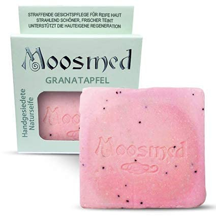 Moosmed Granatapfel Naturseife - vegane Bio-Seife handgefertigt in Deutschland