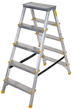 Abbey Aluminium Double Sided Step Ladders 5 Tread