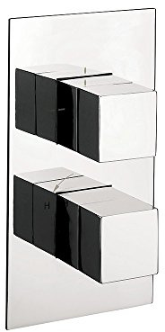 Crosswater Water Sq - Miscelatore termostatico a 2 vie verticale, cromato