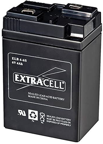 1 x BATTERIA RICARICABILE AL PIOMBO 6V 4,0 Ah