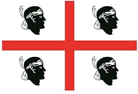 U24 Aufkleber Sardinien Flagge Fahne 8 x 5 cm Autoaufkleber Sticker