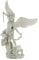 Top Collection Erzengel St. Michael besiegen der Teufel Statue, Weiß, Resin mit Marmor-Finish, 36,8 cm hoch, Handgemacht, Intricate Detailing, für Zuhause, Büro, Bibliothek oder Kirche