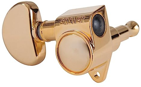 Grover 102G Original Rotomatics with Round Button - Guitar Machine Heads, 3 + 3 - Gold