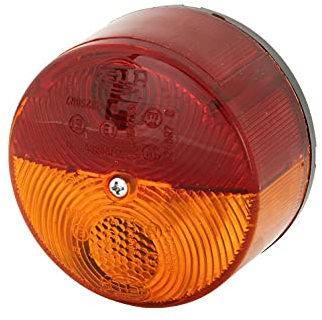 HELLA 2SW 003 185-041 Heckleuchte - Glühlampe - 24V - Anbau/geschraubt - Lichtscheibenfarbe: rot/gelb - Stecker: Male - rechts/links - Menge: 1