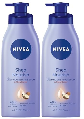 NIVEA Smooth Daily Moisture Body Lotion, burro di karitè 479,1 g (confezione da 2)