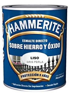 Hammerite Esmalte Liso Brillante, Gris Perla, 750 ml (Paquete de 1)