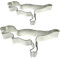 PME Dinosaur Cookie and Cake Cutters, Small and Large Sizes, Set of 2,Silver,15x2x6.5 cm