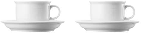 Thomas Porzellan Trend Weiß - 2 Kaffeetassen 0,18 l mit Untere - 1.Wahl , NEU