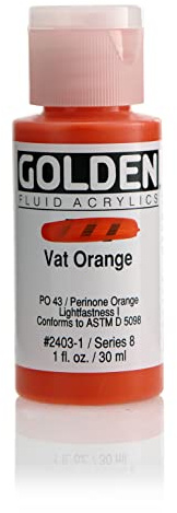 Pro-Art Golden Fluid Acrylic Paint Vat Orange