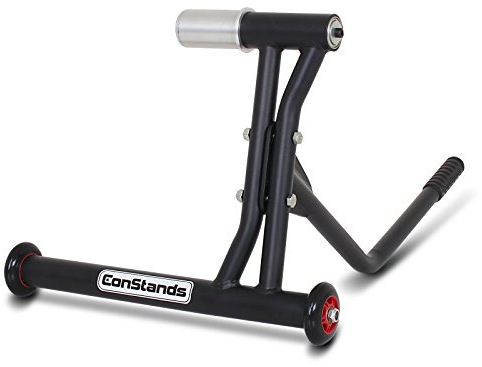 ConStands - Motorrad Montageständer Kompatibel mit BMW HP2 Megamoto 07-10 Schwarz Matt Hinterrad Single Racing inkl. Adapter