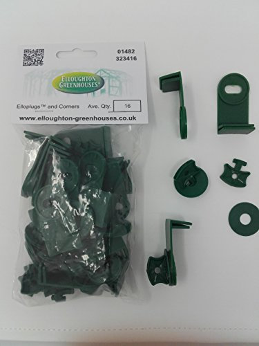 Super Elloplugs™ and Corners - 16 Greenhouse Shading and Insulation Twist Clips to hold bubble wrap and shading to the inside corners of Aluminium Greenhouses that do not have clip channels