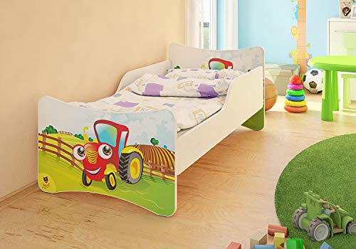 Best For Kids Kinderbett 70x140 mit 10 cm Matratze Zertifiziert Traktor