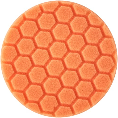 Chemical Guys BUFX_102_HEX5 Hex-Logic Medium-Heavy Cutting Pad, Orange, 5.5 Pad Made for 5 Backing Plates, 1 Pad Included