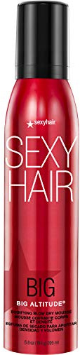 SexyHair Big Altitude Bodifying Blow Dry Mousse, 6.8 Oz | Volume with Hold | Up to 72 Hours Humidity Resistance | Thermal Protection