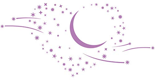 Wandtattoo Herz Mond Sternschnuppen 1011W