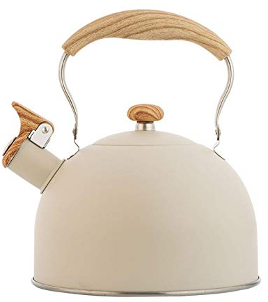 Bouilloire Sifflante, Bouilloire Sifflante Induction, Bouilloire en Acier 3L Bouilloire Sifflante sur La Cuisinière pour Cuisinière gaz et à Induction, Théière pour Camping, randonnée